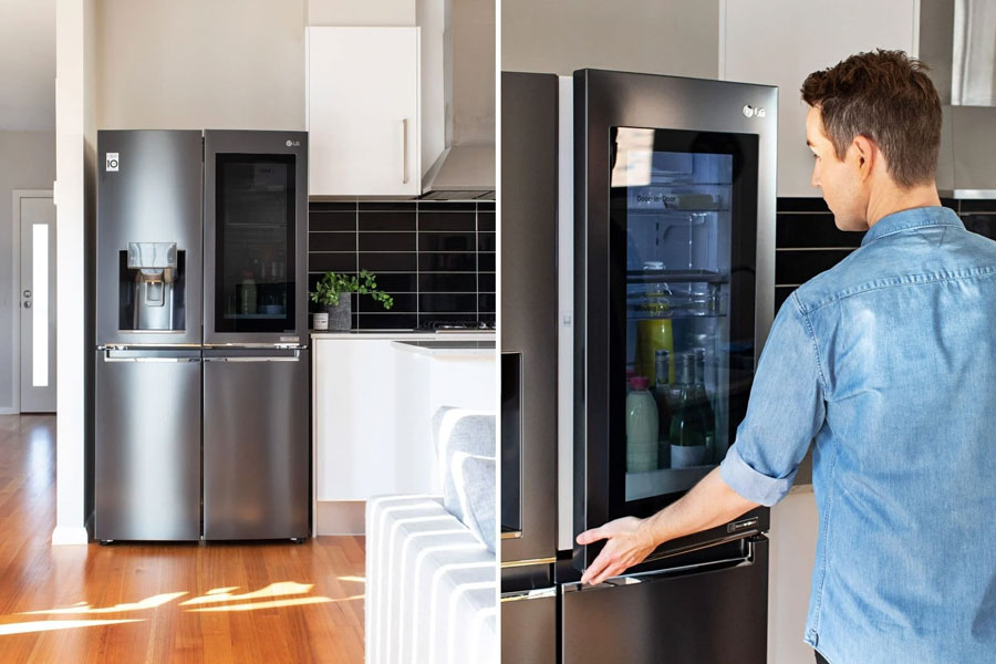 درب بار دور این دور شیشه ای اینستا ویو ال جی