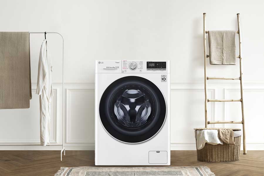 ماشین لباسشویی ال جی 9 کیلویی R5 سفید F4R5VYP0W