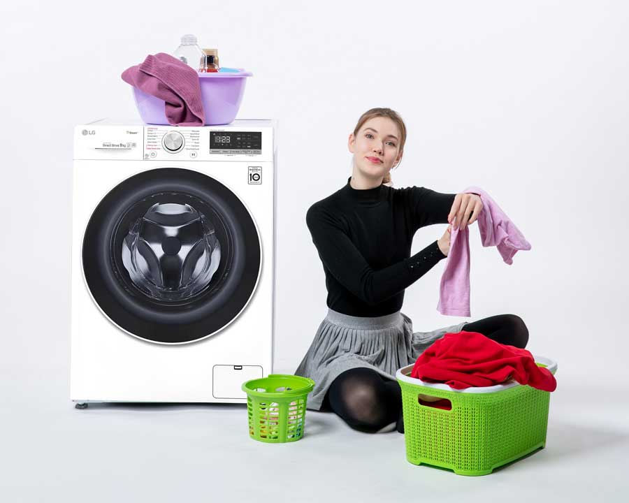 شسشتو انواع لباس با ماشین لباسشویی ال جی مدل R5 با برنامه های شستشو متنوع
